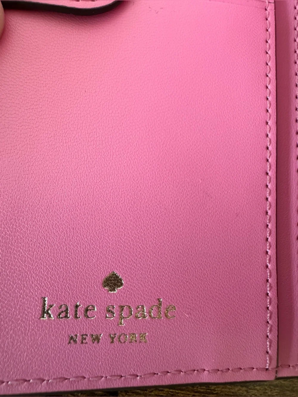 Kate Spade Pink Continental Snap Wallet Card Holder ID Zip Pocket